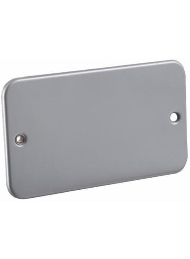 melfi Melfi Metal Clade Electrical Wall Switch: Epoxy Gray Powder Coated For Enhanced Durability (Metal Clade Blank Cover Only 6X3)  - Image 2