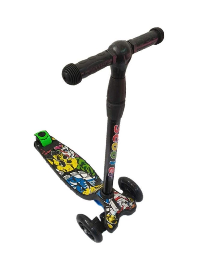 Cool Baby COOLBABY Kids Graffiti Kick Scooter Skateboard Adjustable Height Three Wheels Pedal Cars for Children Bike Scooter Fun Exercise Outdoor Ride on Toys Suit for 3-12 Years Old Boys and Girls Blue - Image 2