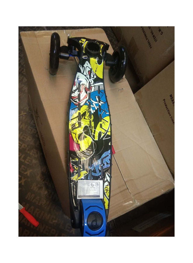 Cool Baby COOLBABY Kids Graffiti Kick Scooter Skateboard Adjustable Height Three Wheels Pedal Cars for Children Bike Scooter Fun Exercise Outdoor Ride on Toys Suit for 3-12 Years Old Boys and Girls Blue - Image 4