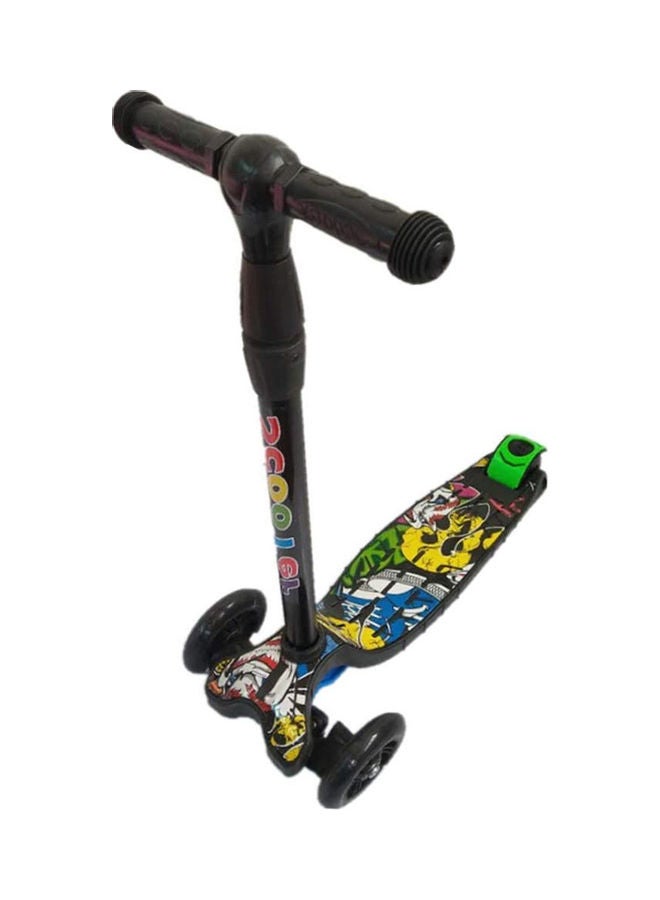 Cool Baby COOLBABY Kids Graffiti Kick Scooter Skateboard Adjustable Height Three Wheels Pedal Cars for Children Bike Scooter Fun Exercise Outdoor Ride on Toys Suit for 3-12 Years Old Boys and Girls Blue - Image 3