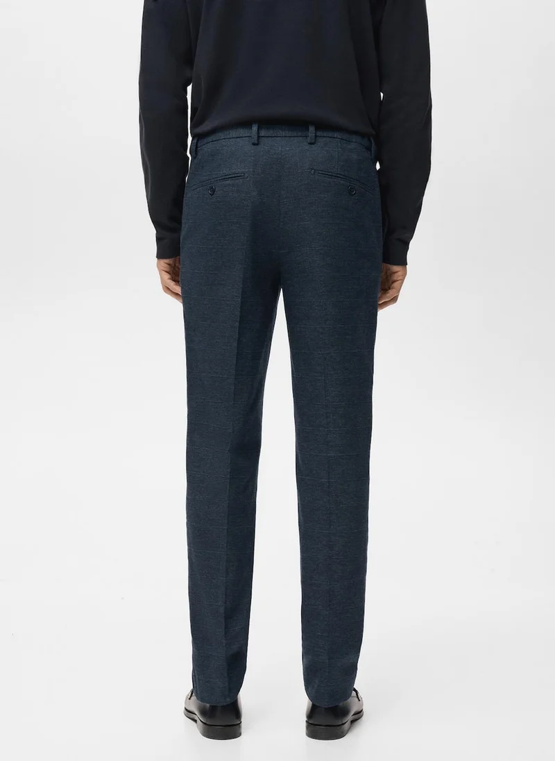 مانجو مان بنطلون فلانيل بقصة ضيقة