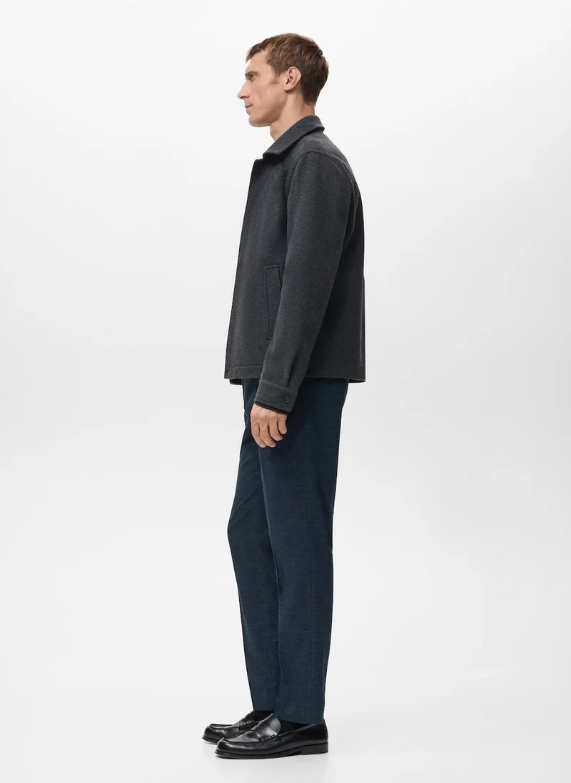 Mango Man  Slim-fit flannel trousers for Men | Best Price UAE
