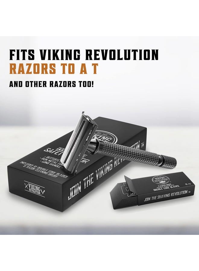 SHAVING REVOLUTION 50 Count Double Edge Razor Blades - Men's Safety for Shaving Platinum Japanese Stainless Steel a Smooth, Precise and Clean Shave - Image 4