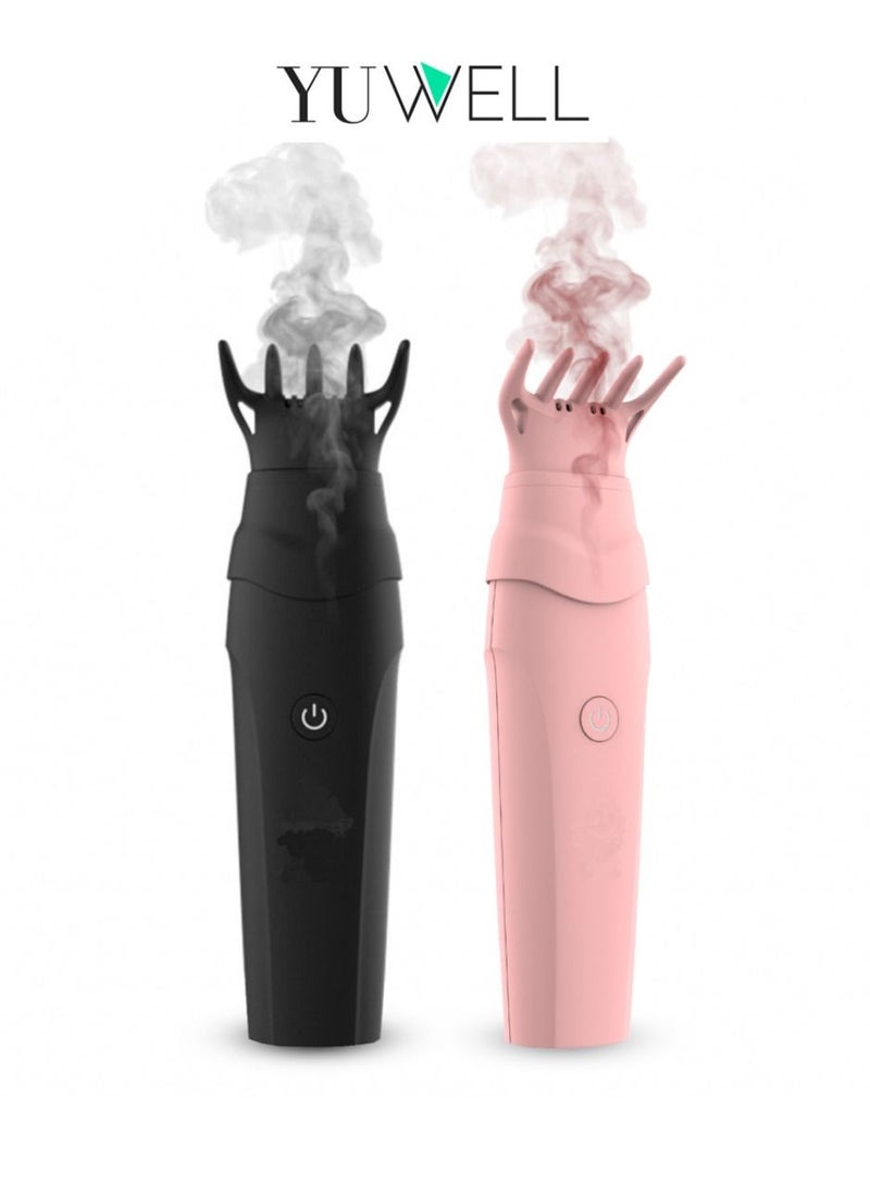 Bukhoor Pack Of 2 Pcs Electric Bakhoor Burner With Comb Black/Pink  - Image 1