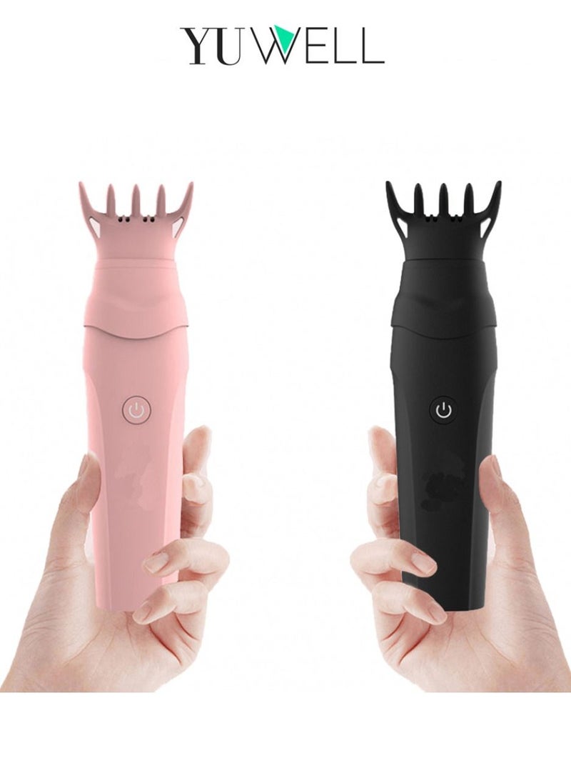 Bukhoor Pack Of 2 Pcs Electric Bakhoor Burner With Comb Black/Pink  - Image 3