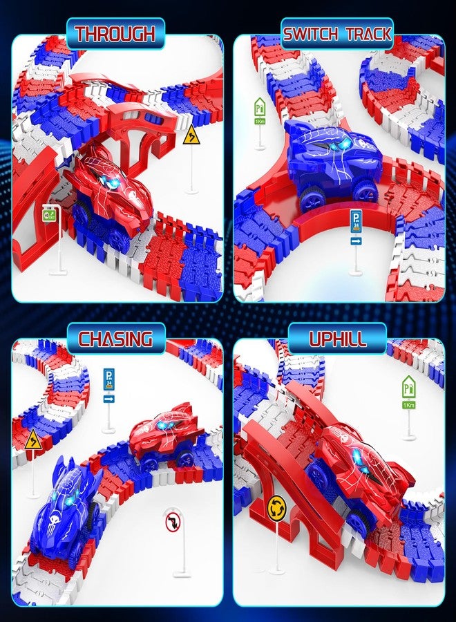 Desuccus Spider Toys for Boys 4-6, Create A Spider World Road Race Tracks with 2 Cool Spider Cars Toys for Kids Boys, Flexible Train Tracks Set for Age 3 4 5 6 7 8 Year & Up Old Boy Girls Birthday Gifts - Image 4