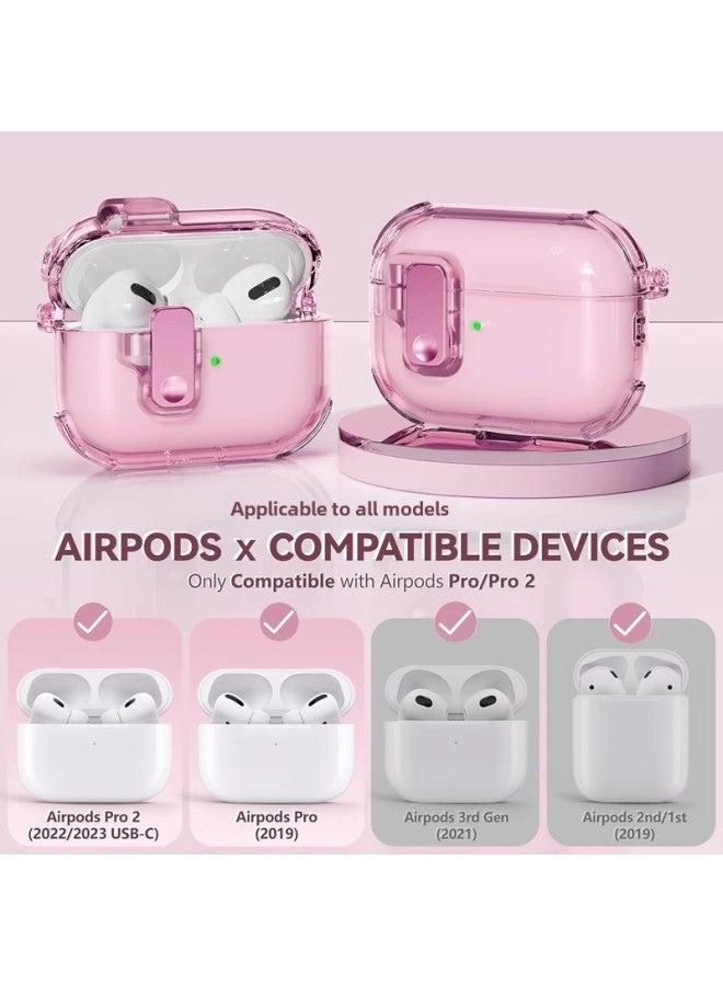 Suitable For Airpodspro2 Bluetooth Earphone Case Apple Second Generation With Switch Lock Case Airpods4 Protective Case-Color:Transparent Powder-Applicable Models:Airpods Pro2  - Image 4