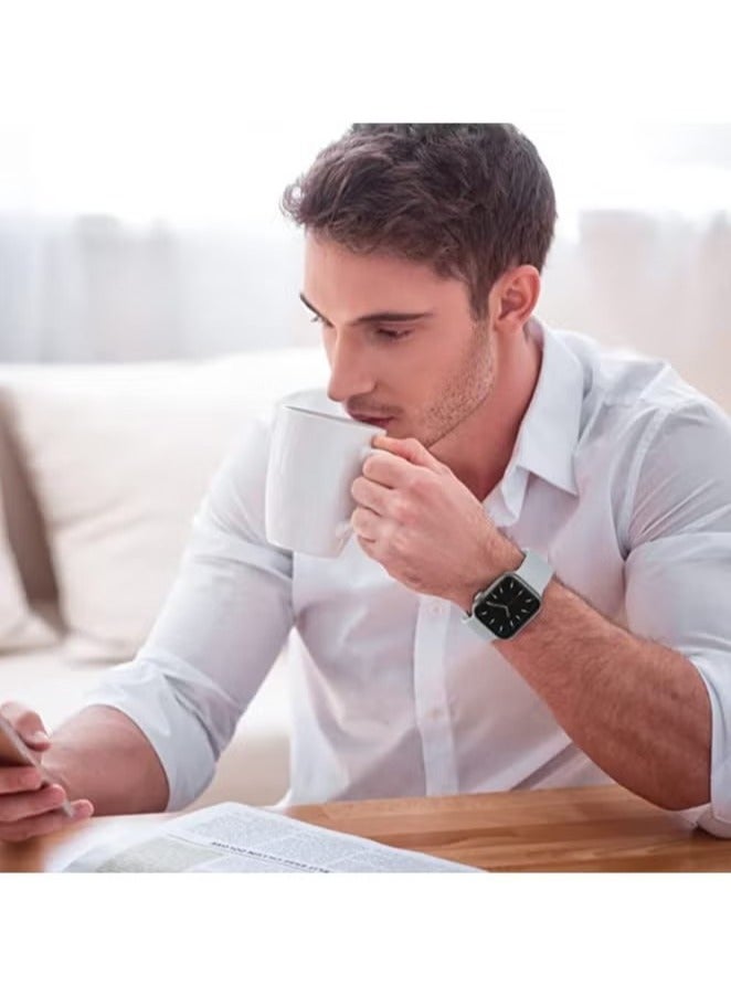 6 حزمة سبورت سبورت سيليكون نطاقات متوافقة مع Apple Watch Band 49mm 45mm 44mm 42mm للنساء ، حزام بديل مقاوم للماء لـ IWatch Series 9 ، Ultra 2/Ultra SE/SE 2nd Generation 8 7 6 5 4 3 2 1 - Image 4