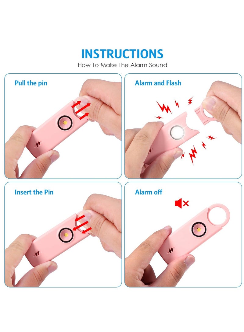 Personal Safety Alarm for Women - USB Rechargeable Self Defense Keychain Set Alarm for Kids Elderly -135dB Loud Alarm 2 Alarm Modes with Multi-functional Flashing LED Light Portable To Wear - Image 3