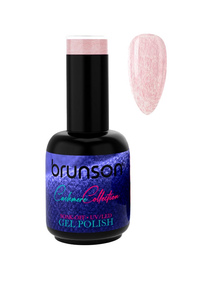 brunson طلاء أظافر جل 18 مل طلاء جل كشمير بلمسة لامعة نهائية تدوم طويلاً قابل للإزالة جل UV LED لفن الأظافر مانكير فرنسي بيديكير أظافر جل جودة صالون مقاوم للتقشير تمديدات أظافر جل