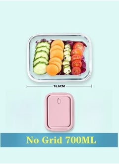 XiuWoo 3 Piece Microwave Heating High Borosilicate Glass Lunch Box Glass Bowls 1000ml, 960ml, 700ml with Insulation Bag Borosilicate Glass 21 x 16 x 7.2 Pink
pink  - Image 4