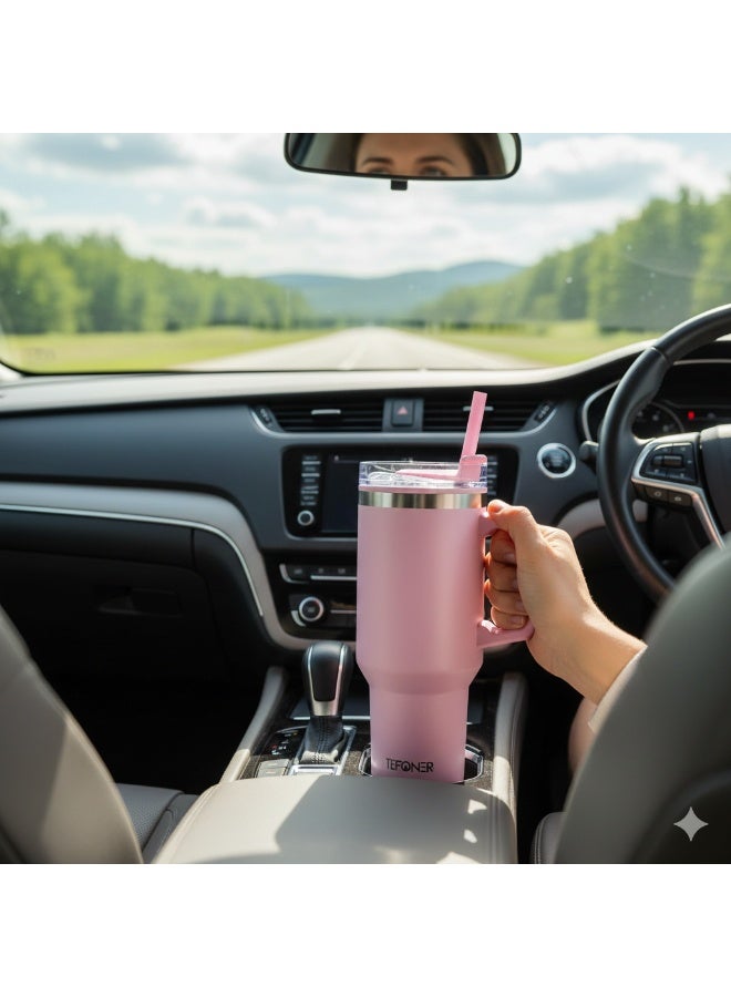 تيفونر كوب تيفونر للسفر (40 أونصة) - رفيقك المثالي للهيدرات اليومية بتصميم يجمع بين الأناقة والمتانة الفائقة - Image 2