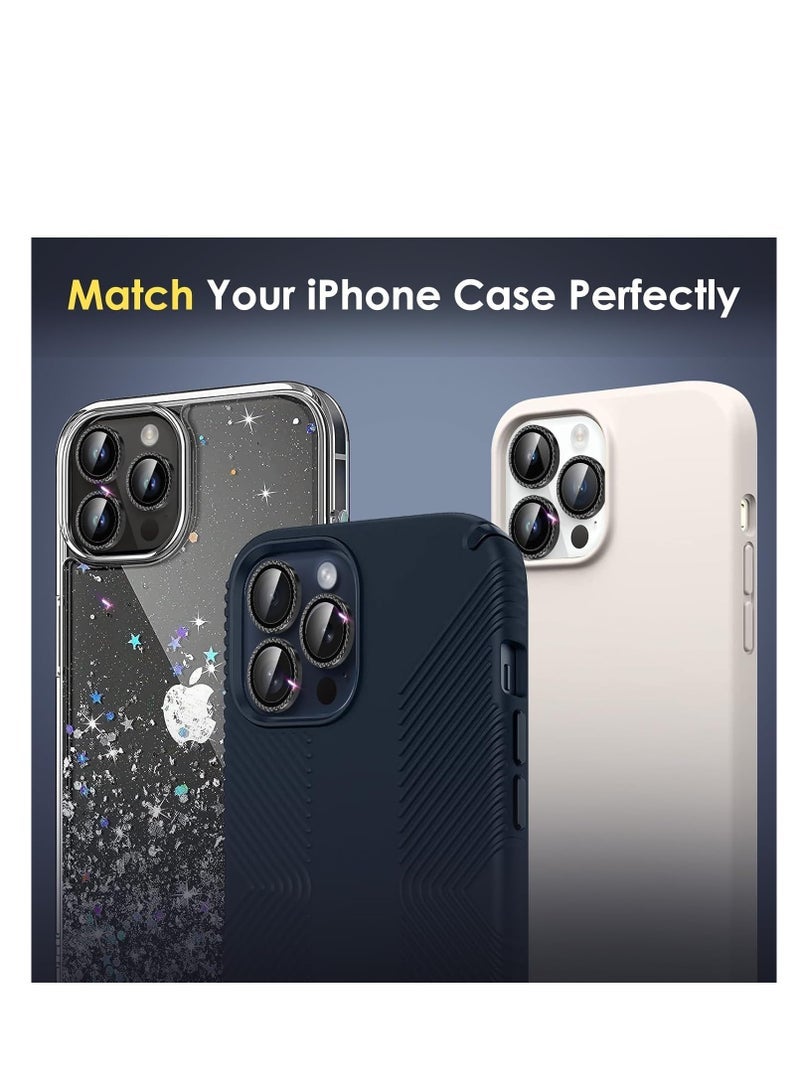 ten.tech Camera Lens Protector For iPhone 15 Pro/iPhone 15 Pro Max, iphone 14 pro max, iphone 14 (Keep Original Shooting) Tempered Glass Screen Protector Metal Individual Camera Cover Accessories Case Friendly - Image 3