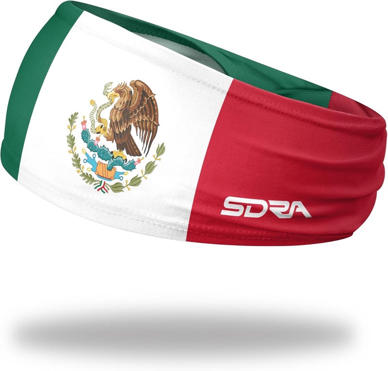 Suddora Country Flag Headbands, Wide National Flag Headbands for Sports Events, Non-Slip Fabric Sweatbands for Soccer, Tennis, Workout, Costume - Image 1