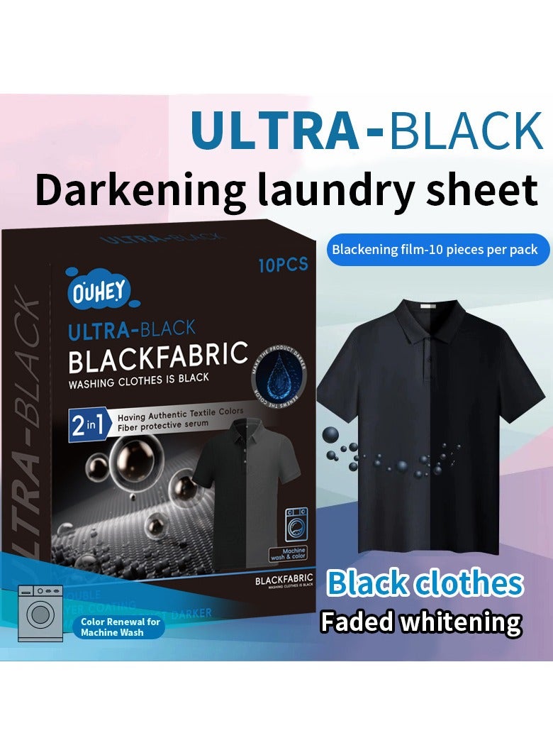 Clothing Dye - Blackening Restore Color Sheets | Textile Darkening Fabric Dyes,for Silk Linen Cotton T-Shirts Pants Sweaters Jeans Jacket Shoes Art Crafts Home - Image 1