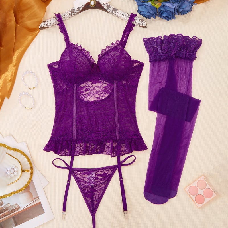 Customizable Temu Hot-Selling Sexy Lingerie Set with Photo Sample Available - Image 3