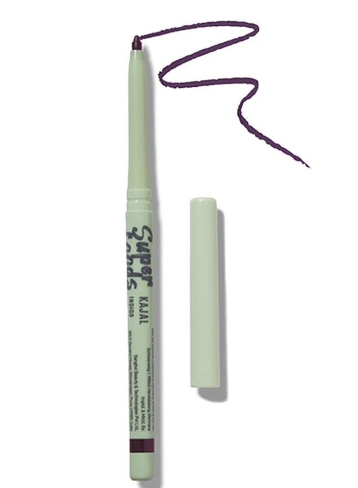 MyGlamm Superfoods Indigo Kajal Deep Purple  Long Lasting  Waterproof  Smudge Proof  Matte Finish Eye Pencil  0.35g - Image 1