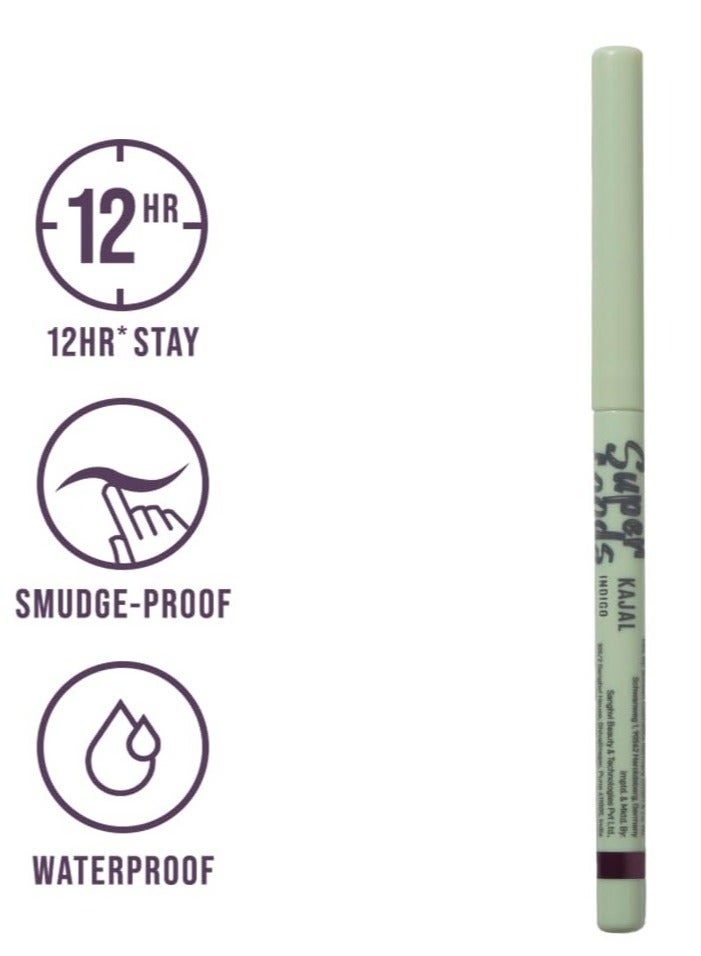 MyGlamm Superfoods Indigo Kajal Deep Purple  Long Lasting  Waterproof  Smudge Proof  Matte Finish Eye Pencil  0.35g - Image 2