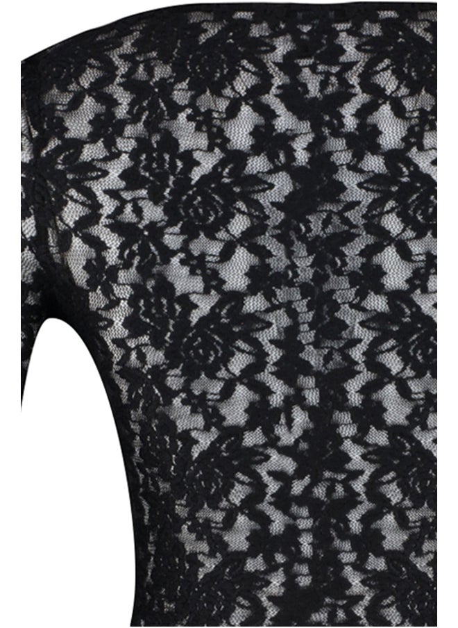 trendyol - Black Slim Fit Knitted Blouse with Ruffle Detailed and Ruched TWOAW24BZ00391. - Image 1