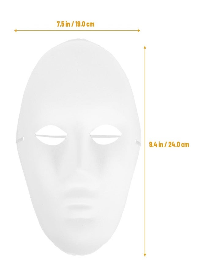 Amosfun 24Pcs DIY Mask Blank Painting Male Full Face Mask for Halloween Ghost Cosplay Masquerade Hip Hop Dance Party Favors - Image 2
