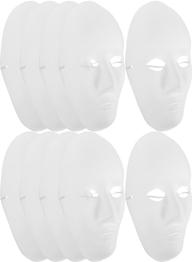 Amosfun 24Pcs DIY Mask Blank Painting Male Full Face Mask for Halloween Ghost Cosplay Masquerade Hip Hop Dance Party Favors - Image 1