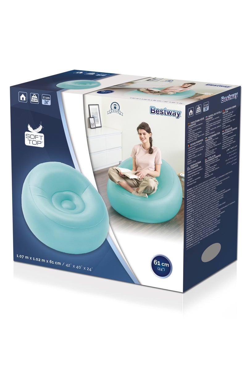 Bestway Bestway Posh Pod Air Chair 107x102x61cm | Soft-Top | Inflatable Chair for Indoor & Outdoor  - Image 1
