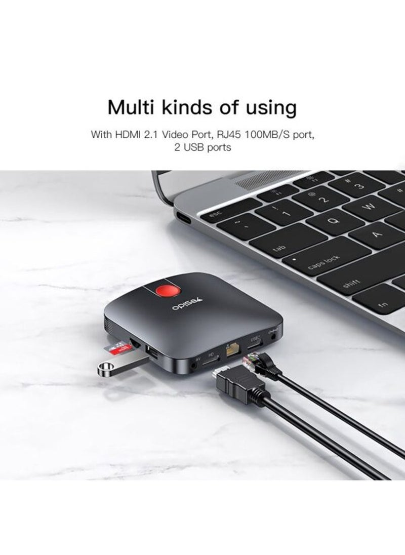 TV11 Smart TV Box With 4K Decoding 6 In 1 Multipurpose Black