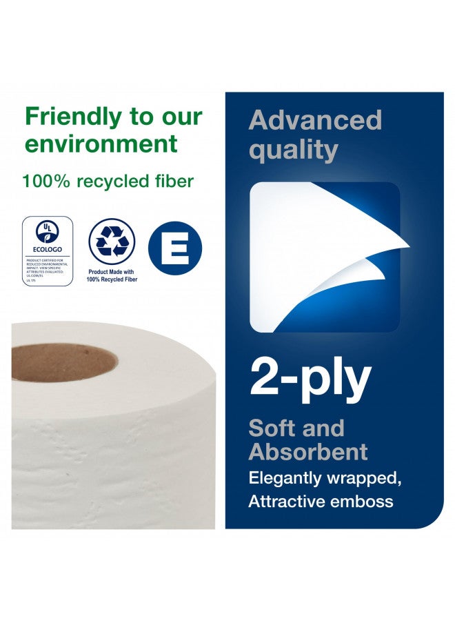 Tork Tork Toilet Paper Roll White T24, Advanced, 2-Ply, 80 x 500 sheets, 2461200  - Image 5