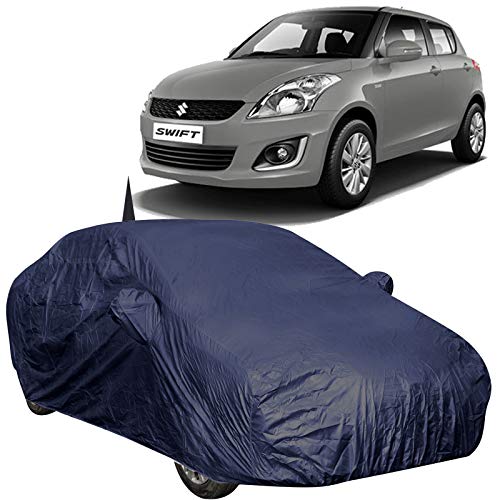 The Autostory 190 Taffeta Water Resistant Car Body Cover Compatible with Maruti Swift (2012 to 2017) with Mirror & Antenna Pockets (Navy Blue) - Image 1