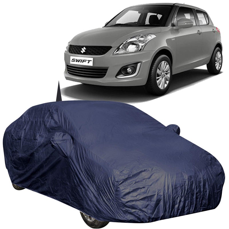 The Autostory 190 Taffeta Water Resistant Car Body Cover Compatible with Maruti Swift (2012 to 2017) with Mirror & Antenna Pockets (Navy Blue) - Image 5