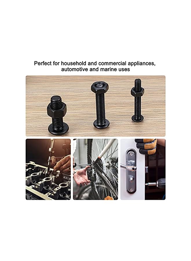PROMASS promass 500 Pcs Nuts and Bolts Assorted Set, Black Hex Socket Head Cap Screws Bolts and Nuts Kit, M3/M4/M5 Thread Fastener Machine Hex Bolts and Nuts Assortment Kit with Box  - Image 5
