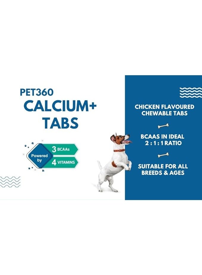 PET360 Calcium+ Tabs, Advanced Mobility Formula Supporting Bone, Muscle & Nerve for Dogs & Cats 120 Chewable Tablets From Varmacy - Image 3