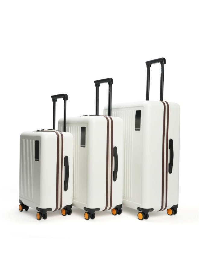 Mokobara The Transit Luggage Set Of 3 - Polycarbonate Material | Still Loading Brownray, White - Image 1