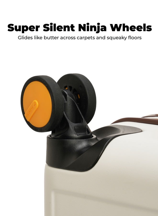 Mokobara The Transit Luggage Set Of 3 - Polycarbonate Material | Still Loading Brownray, White - Image 3