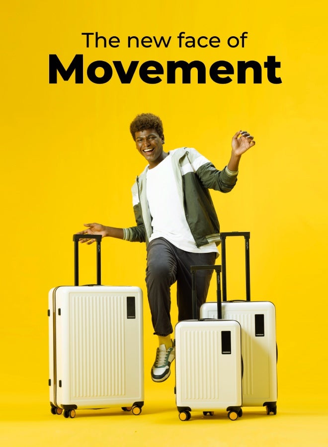 Mokobara The Transit Luggage Set Of 3 - Polycarbonate Material | Still Loading Brownray, White - Image 2