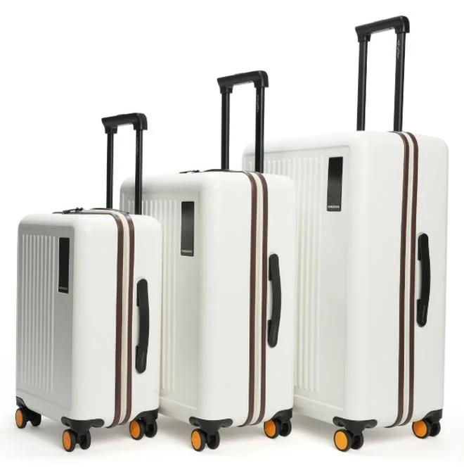 Mokobara The Transit Luggage Set Of 3 - Polycarbonate Material | Still Loading Brownray, White