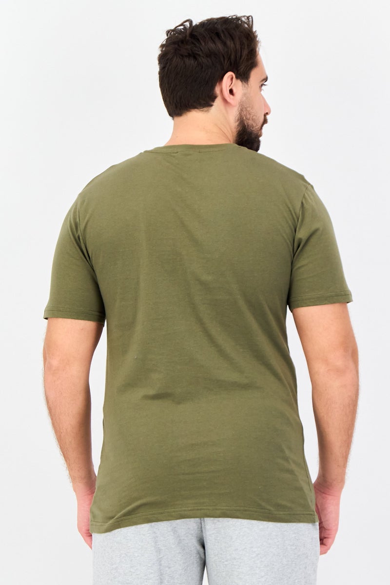 Ellesse Men Sportswear Fit Short Sleeve Outdoor T-Shirt, Olive - Image 4