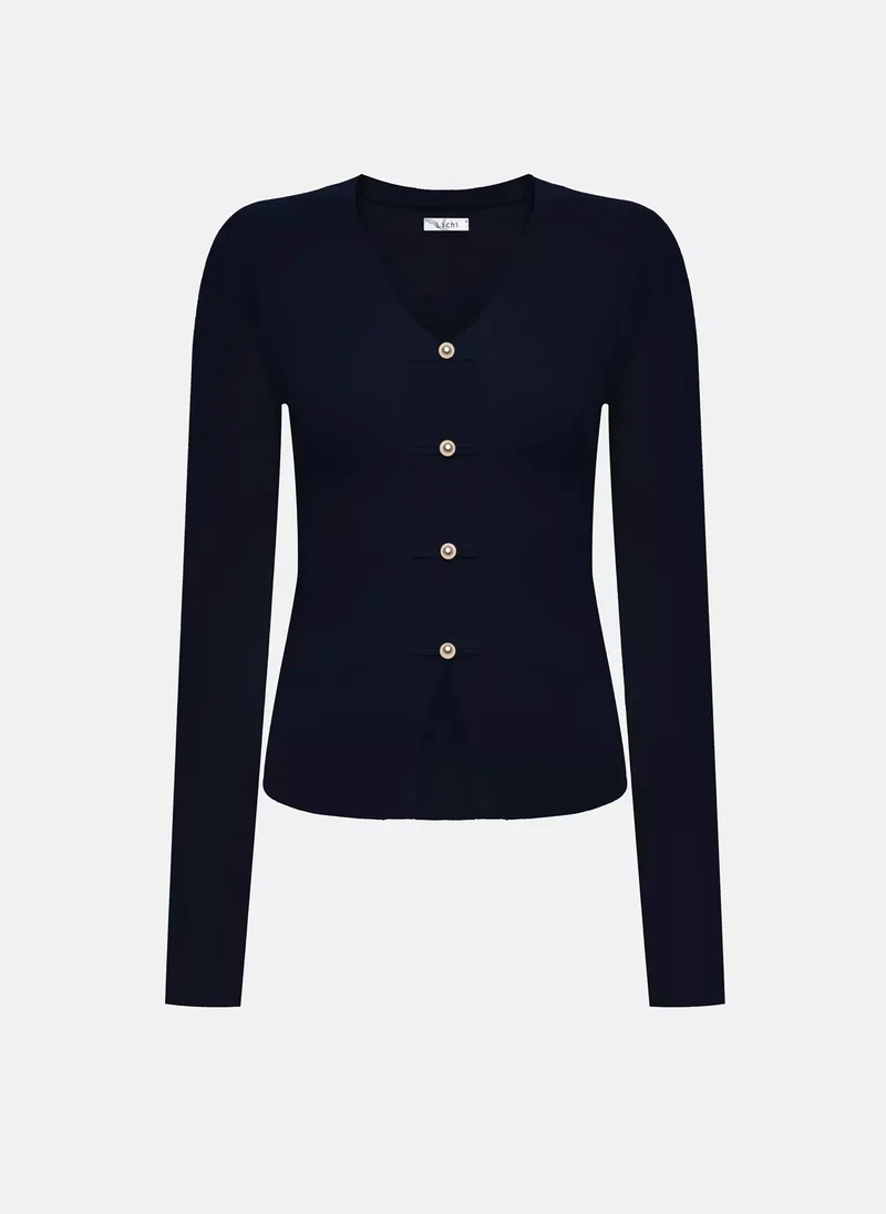 Lichi  Knitted jumper with Asian-inspired detailing for Women | Best Price UAE