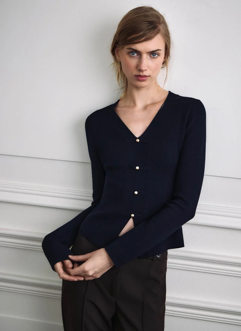 Lichi  Knitted jumper with Asian-inspired detailing for Women | Best Price UAE