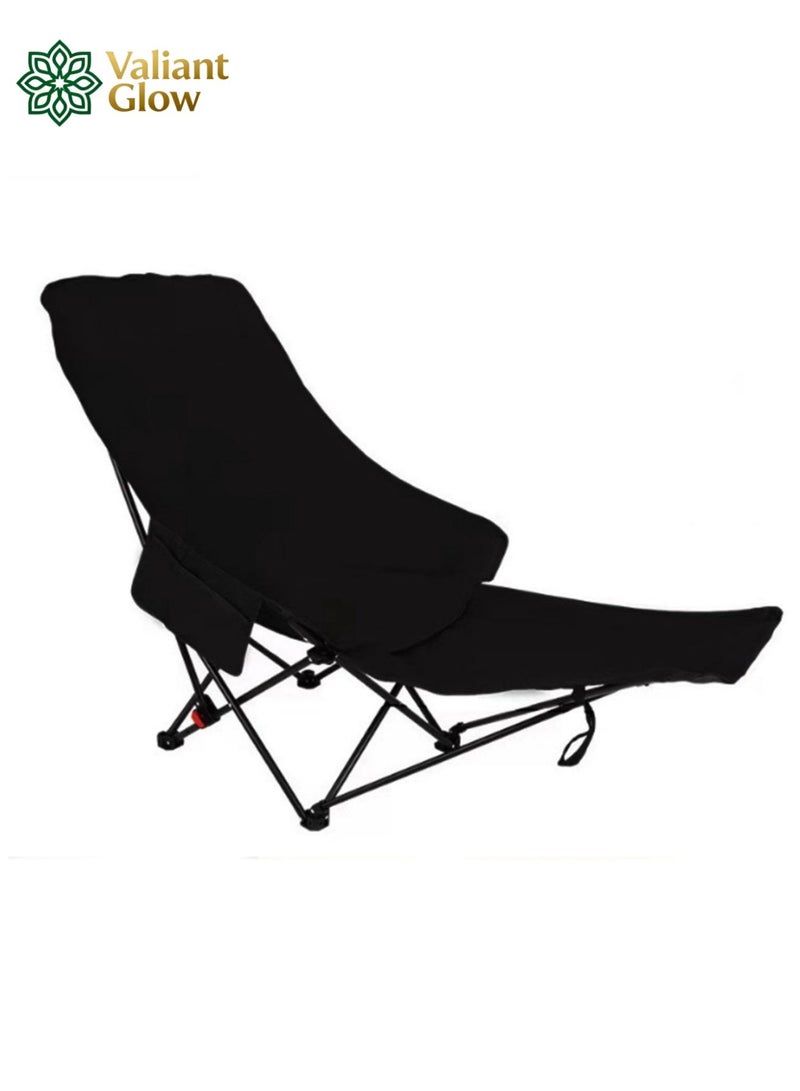 Valiant Glow Outdoor portable camping chair | reclining chair | three-position adjustable angle | lightweight folding camping chair, 200 kg load capacity, high-back padded beach chair with armrests and portable carrying case, suitable for camping, traveling, hiking and beach activities. - Image 3