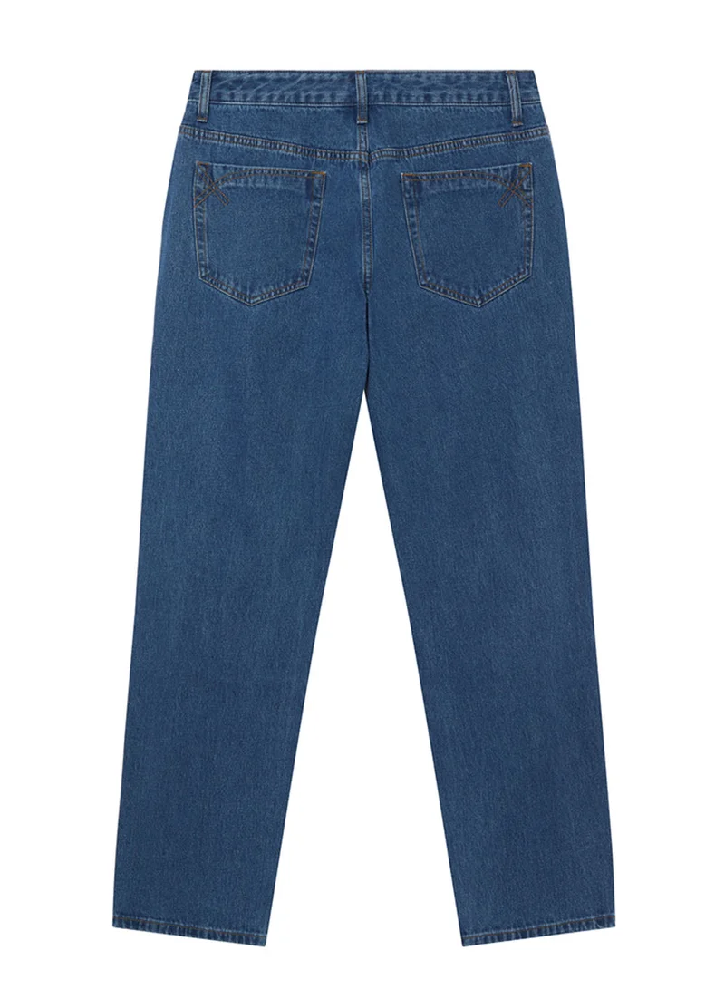 جيوردانو Men’s Regular Fit Mid Rise Elastic Waist Denim Jeans | Online Exclusive
