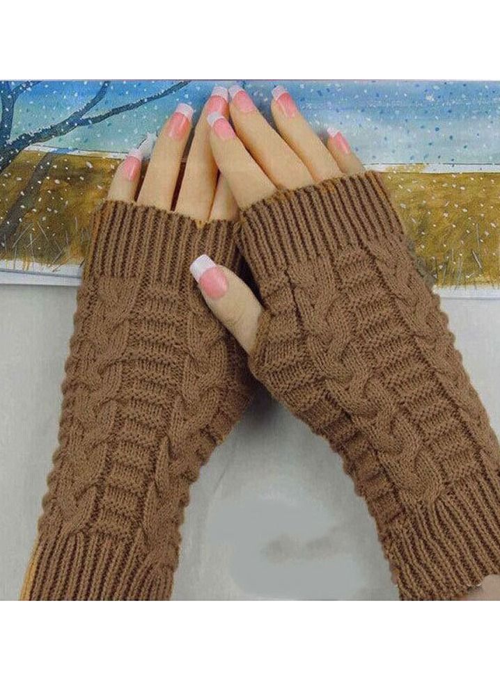 Loquat Fingerless Cotton Polyester Gloves Sleeves 