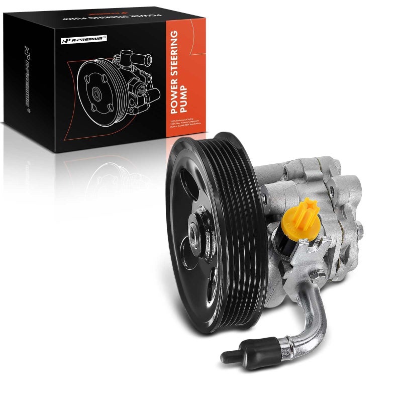 APremium Power Steering Pump with Pulley Compatible with Hyundai Sonata 2006 2007 2008 2009 2010 L4 24L Replace 571003K000