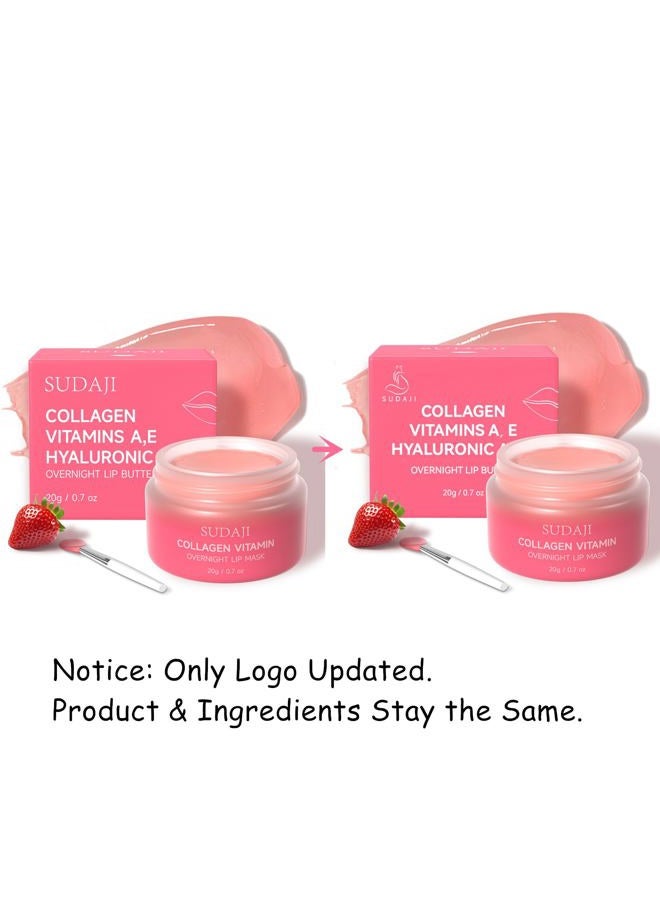 SUDAJI Collagen Lip Mask, Hydrating Lip Balm, Overnight Moisture Lip Butter with Hyaluronic Acid & Aloe Vera, Sleeping Nourishing Lip Butter Balm - Image 2