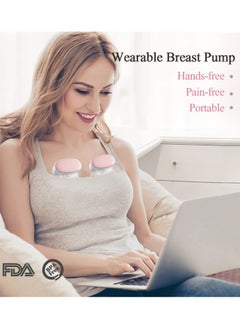 YOUHA Wearable Breast Pump Hands Free Electric Single Portable Wearable Breast Cup 8oz/ 240ml BPA-free 3 Modes 10 Suction Levels Comfort Breastfeeding Milk Collector 2 Sets  - Image 2