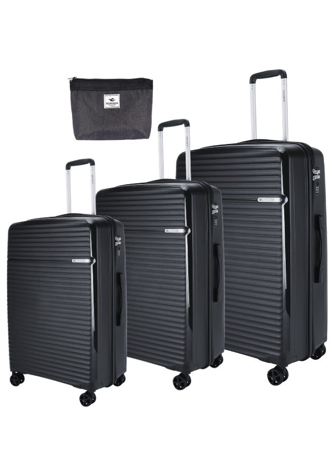 Prince Luggage Set of 3 Unbreakable Luggage with 4 Spinner Wheels, Luggage for Travel Light Weight Anti-Theft Lock ,Size 20 24 28 Inch - Image 1