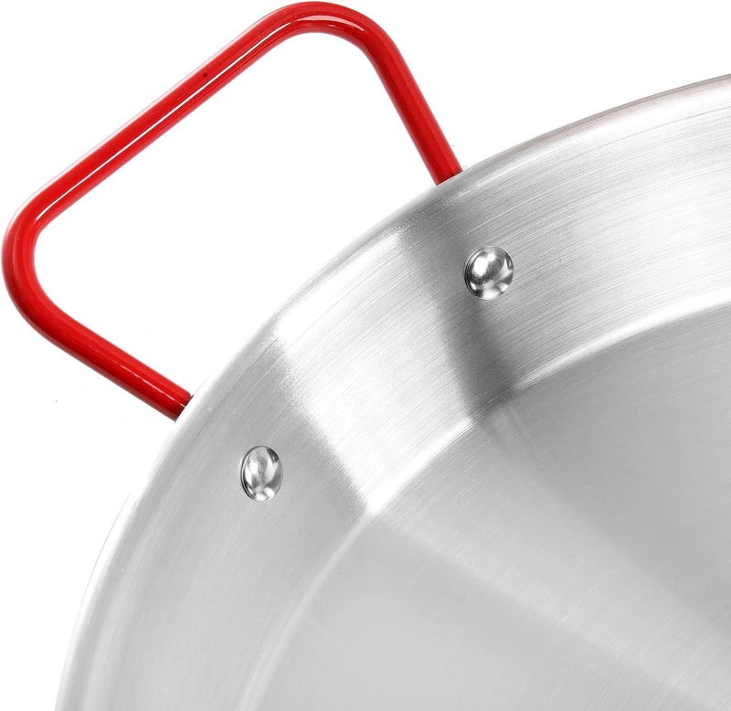 Lyellfe طقم من 2 مقلاة بايلا من الفولاذ المقاوم للصدأ، مقلاة بايلا بقطر 12-1/2 بوصة مع مقHandles مزدوجة، مقالي غير لاصقة للتخييم والتجمع، آمنة للاستخدام في الفرن والحث، 32 سم - Image 4