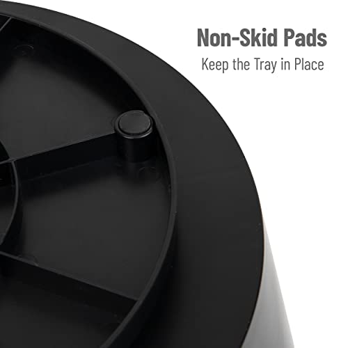 Mind Reader Snack Carousel, Countertop Organizer, Snack Tray, Condiment Holder, Breakroom, Kitchen, 12" L x 12" W x 4" H, Black - Image 5