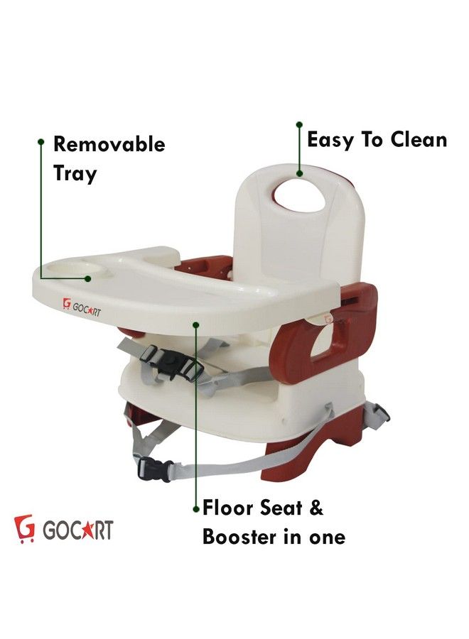 GOCART WITH G LOGO Baby Feeding High Chair With Removal Tray Booster Seat (Brown) - Image 4