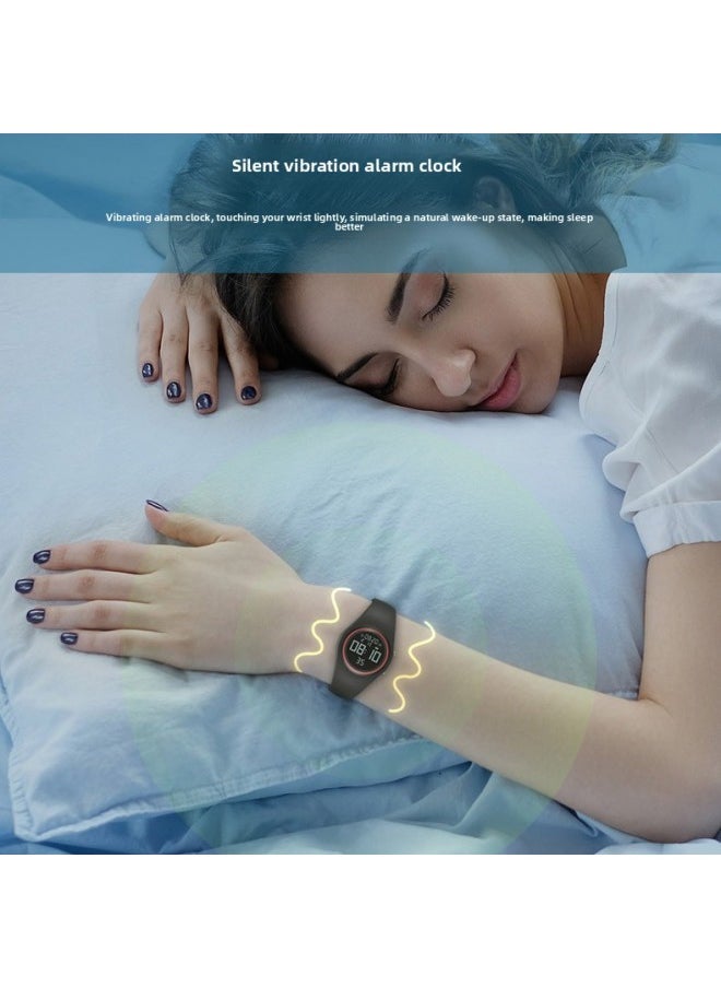 Generic Sports Pedometer Female Students Korean Simple Trend Ulzzang High School Students Watch Men's Children's Waterproof Electronic Watch-Color:Flowers And Plants Black  - Image 3